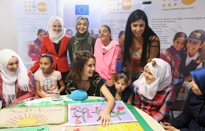 Songül Öden, United Nations Population Fund (UNFPA) Humanitarian Program Spokesperson, met with Syrian women