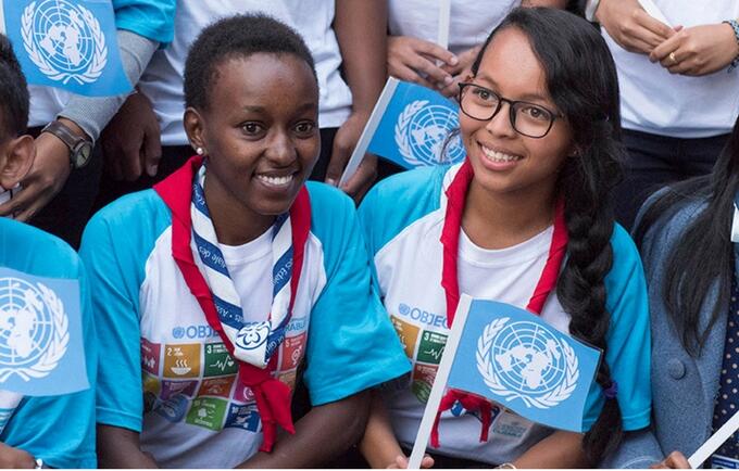 Students at an UN-backed development project site in Antananarivo, Madagascar. 