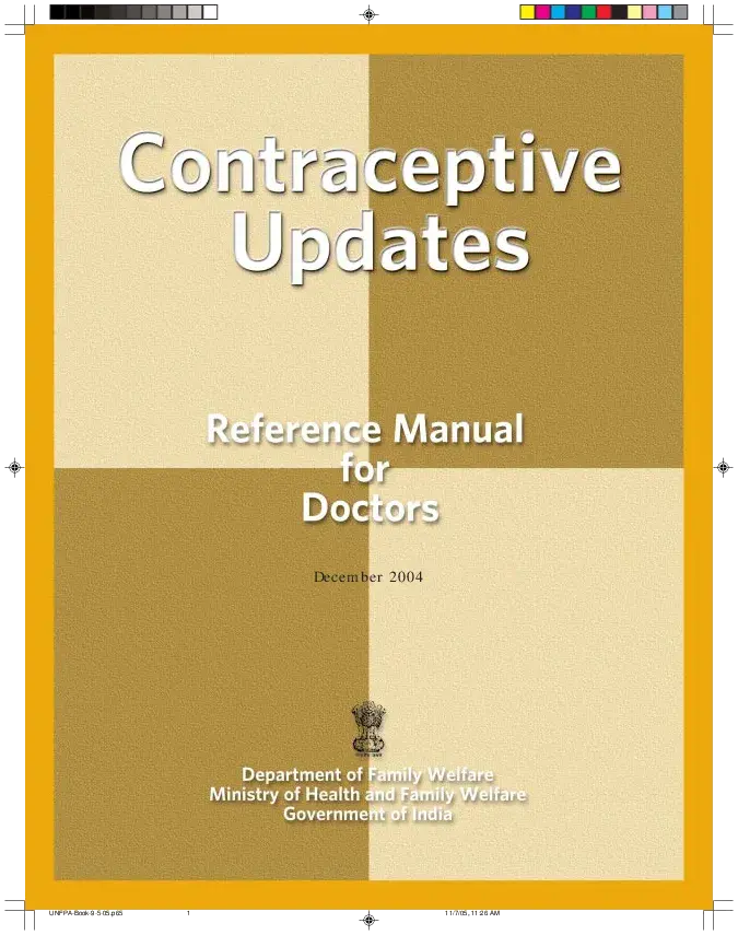 Contraceptive Updates - Reference Manual for Doctors